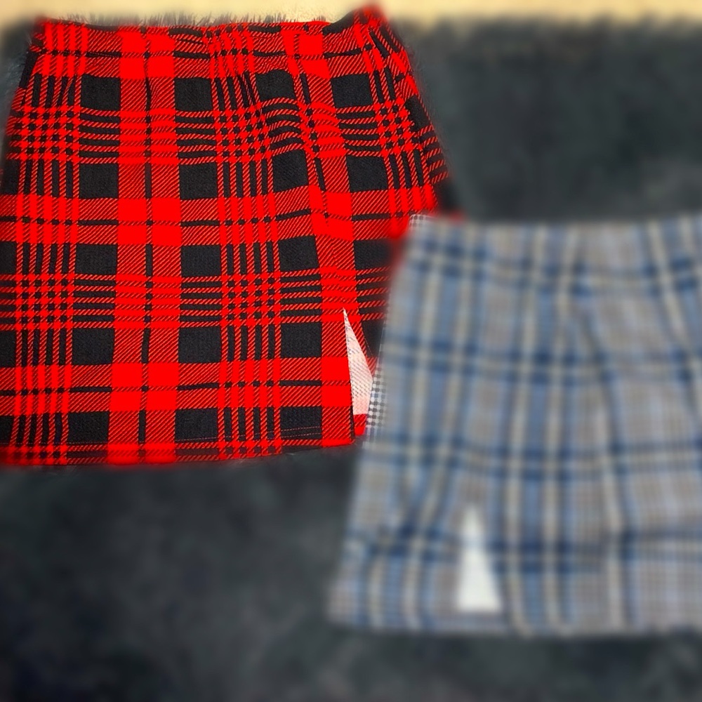 Plaid Red Skirt